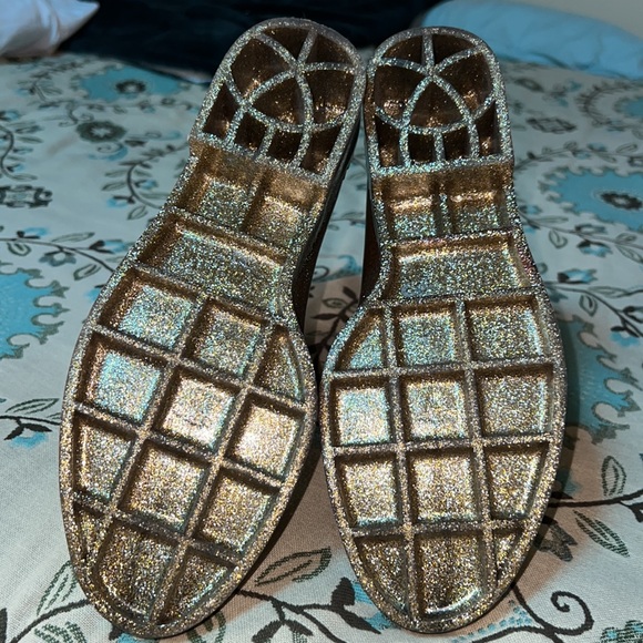 Melissa Women’s Drop Gold Glitter Boots - Picture 8 of 15